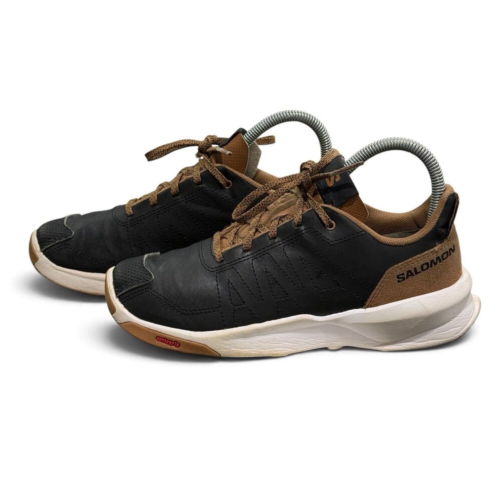 Salomon Patrol Shoes Sneaker Youth Size 5 Black Brown Running Hiking Atheisure